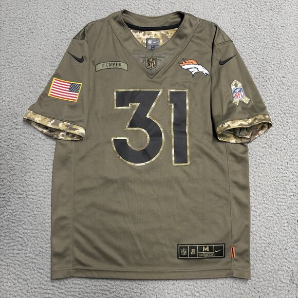 Nike Justin Simmons #31 Denver Broncos Salute To Service Jersey Men’s Medium - Picture 1 of 13